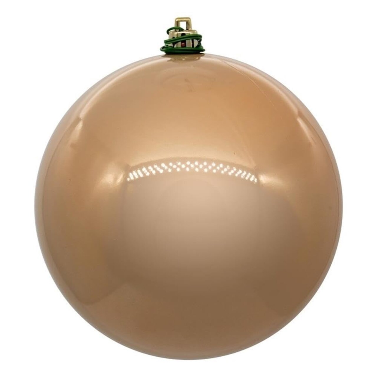 Vickerman 10" Cafe Latte Pearl UV Drilled Ball Ornament 1 per bag.